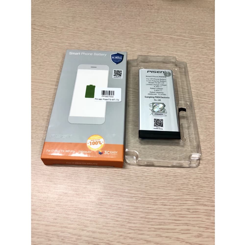 Pin iPhone 7 PLus PISEN (Dung lượng chuẩn 2900mAh)
