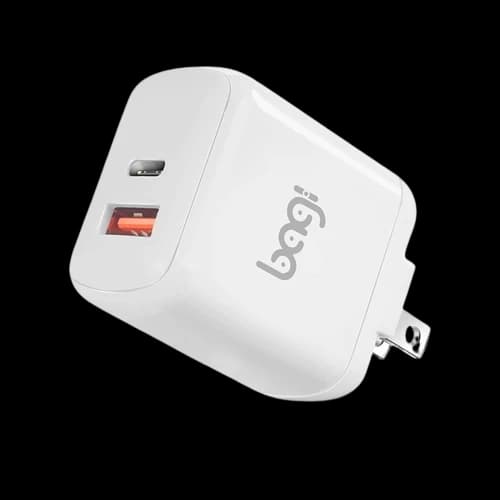 Củ sạc nhanh Bagi 30W 2 cổng USB Type C PD30W