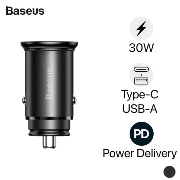 Sạc ô tô Baseus Circular Metal A+C 30W PPS