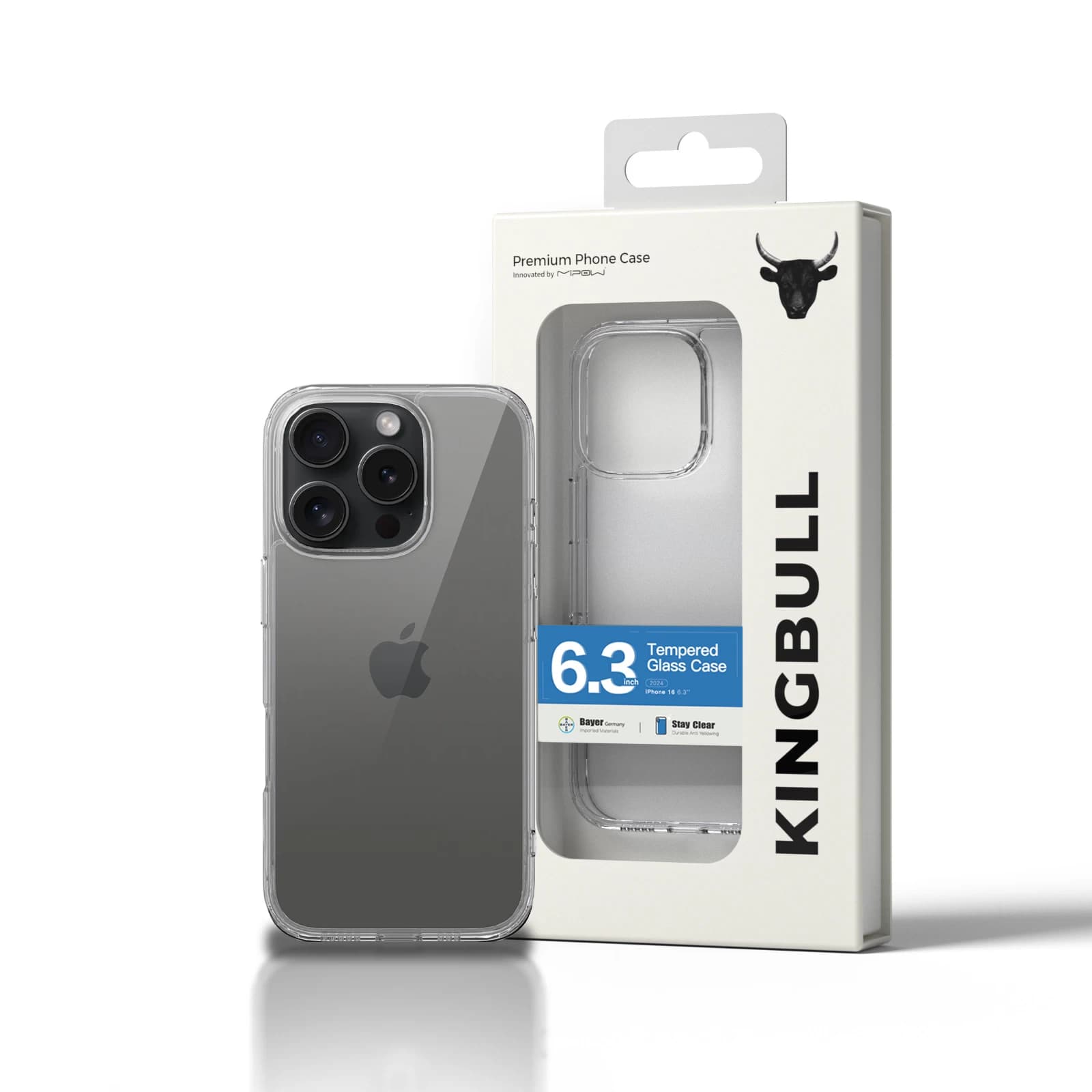 Ốp lưng Mipow Transparent Case for iPhone 16 Pro 6.3''