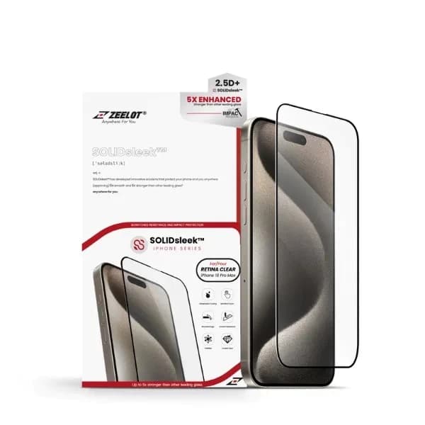 Apple iPhone 16 Pro Max Dán Chống Va Đập Zeelot Solidsleek Full Cao Cấp