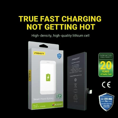 Pin iPhone 13 Pro PISEN (Dung lượng chuẩn 3095mAh)