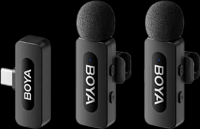 Microphone thu âm không dây Boya BY V20 V2.0 (TypeC 2 Mic)