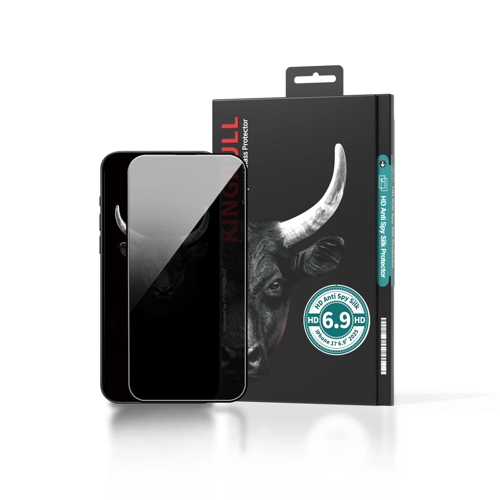 Dán Cường Lực Chống Nhìn Trộm Mipow Kingbull HD Anti Spy iPhone 17 Pro Max