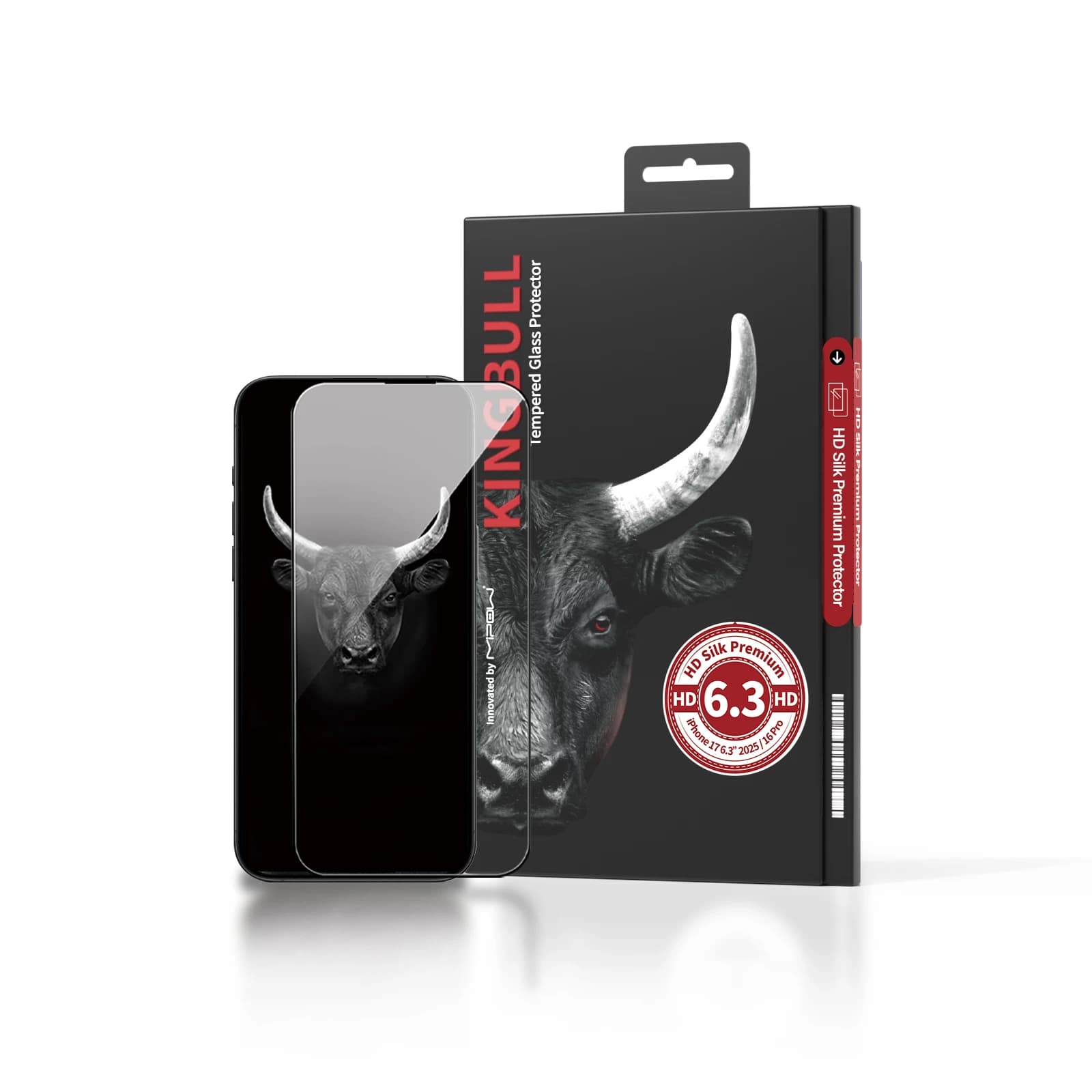 Dán Cường Lực Trong Suốt Mipow Kingbull HD Silk Premium iPhone 17 16 Pro