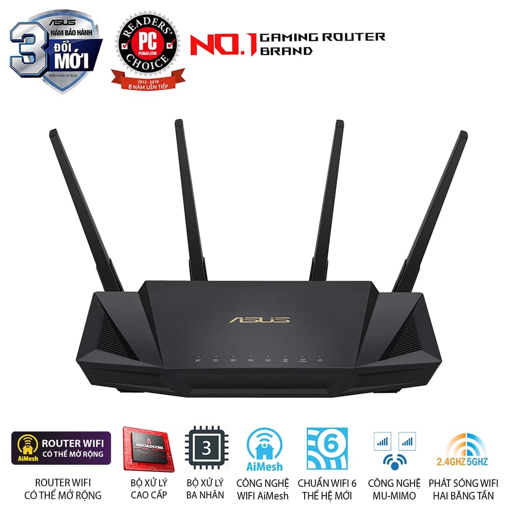 Router Wifi 6 Asus RT AX3000
