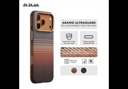 Ốp lưng iPhone PITAKA Aramid UltraGuard 17 Pro Max