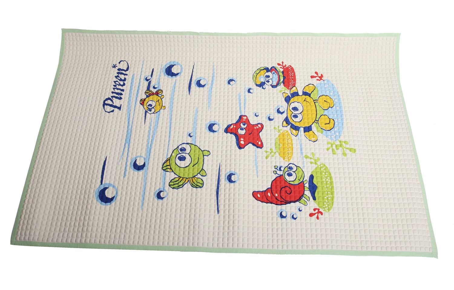 Nệm mát cao su Pureen xanh 60x90 cm