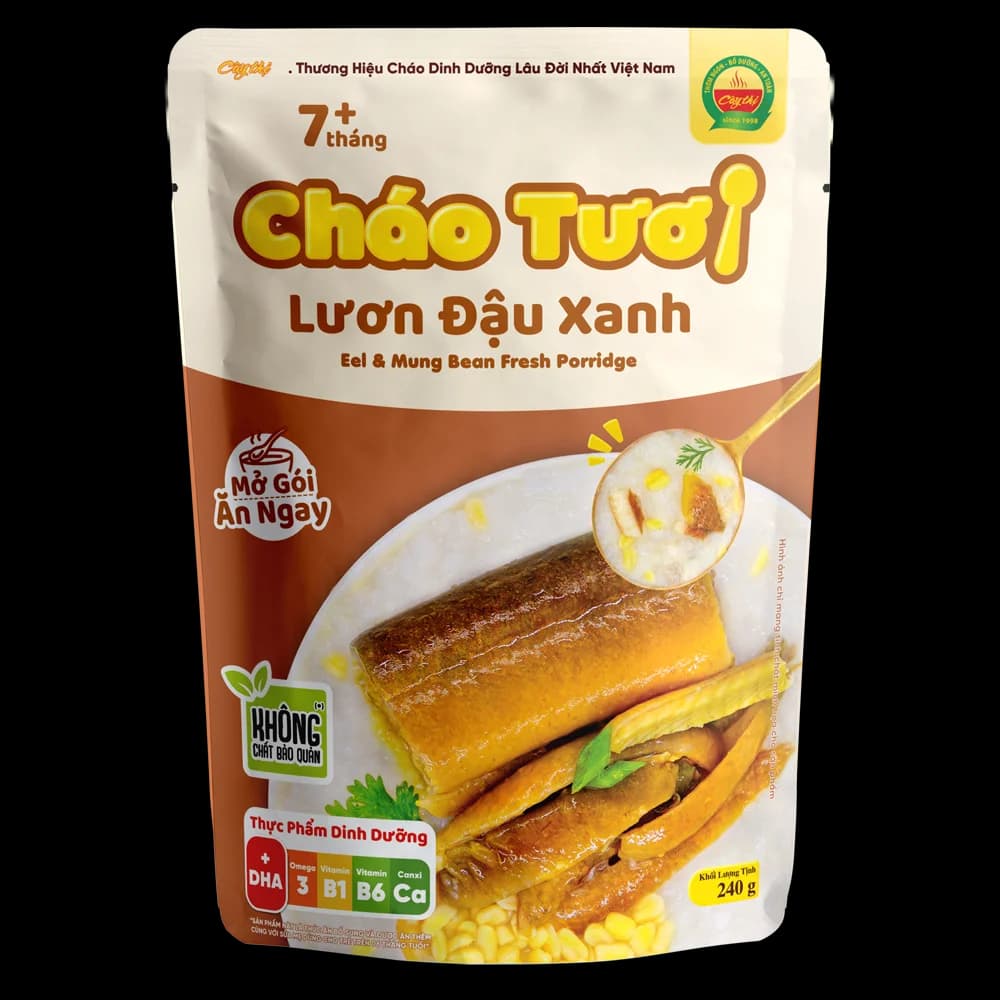Cháo tươi lươn đậu xanh