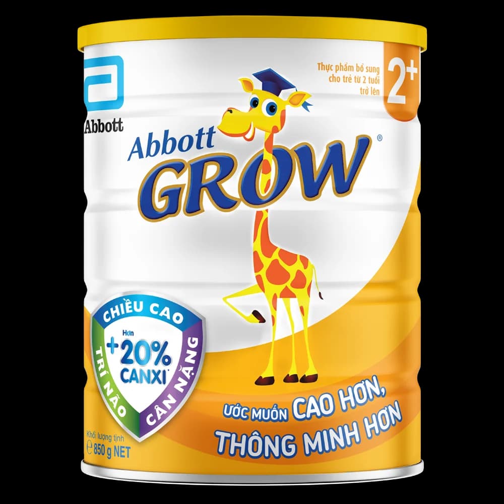 Sữa Abbott Grow 2+ 850g (trên 2 tuổi) (tên cũ: Abbott Grow 4 900g giao bao bì ngẫu nhiên)