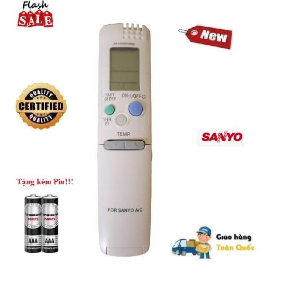 Điều khiển thay thế tương thích cho điều hòa Sanyo 1 Hàng tốt các dòng SAP KC 9 12 18000BTU 1 2 chiều Inverter