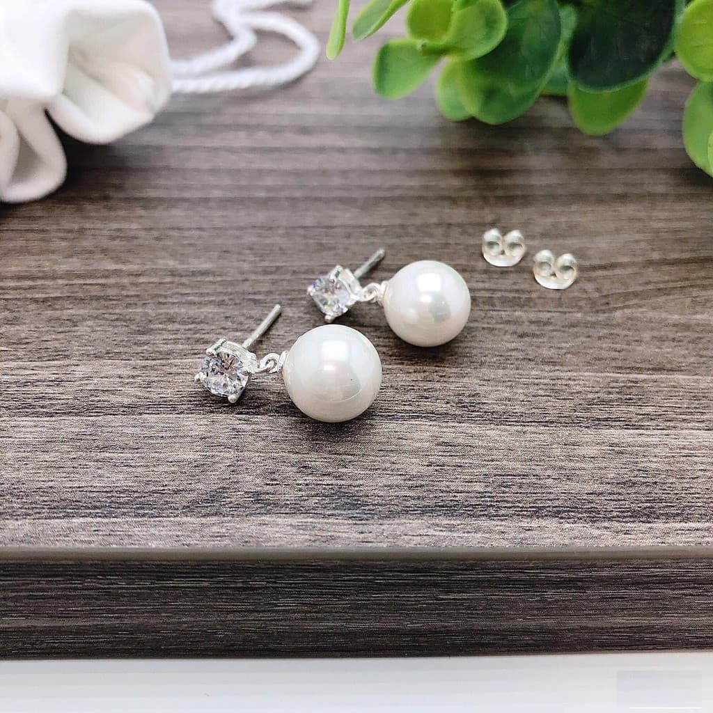 Bông tai nụ đá treo trai giá như sỉ bạc về sll