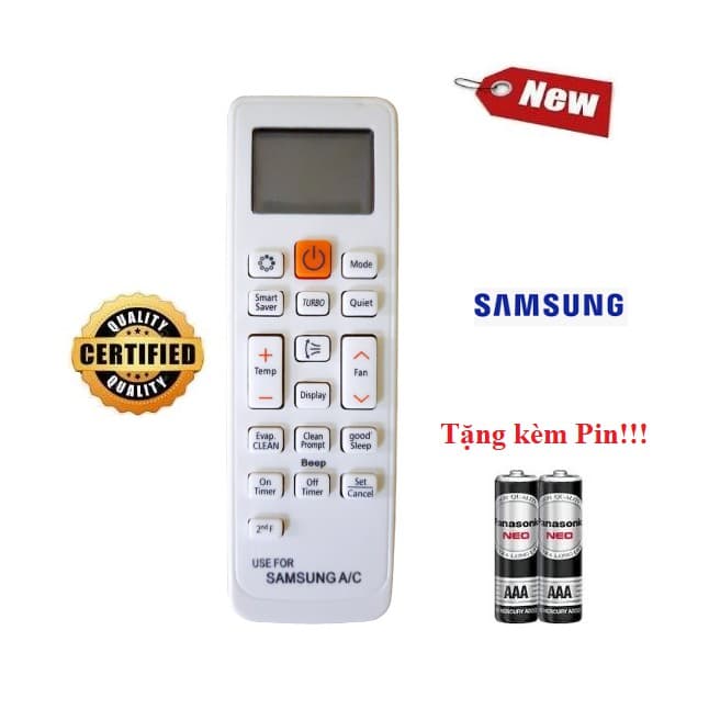 Điều khiển thay thế tương thích cho điều hòa Samsung 2 các dòng 1 &2 chiều 9000BTU 12000BTU 18000BTU Hàng tốt