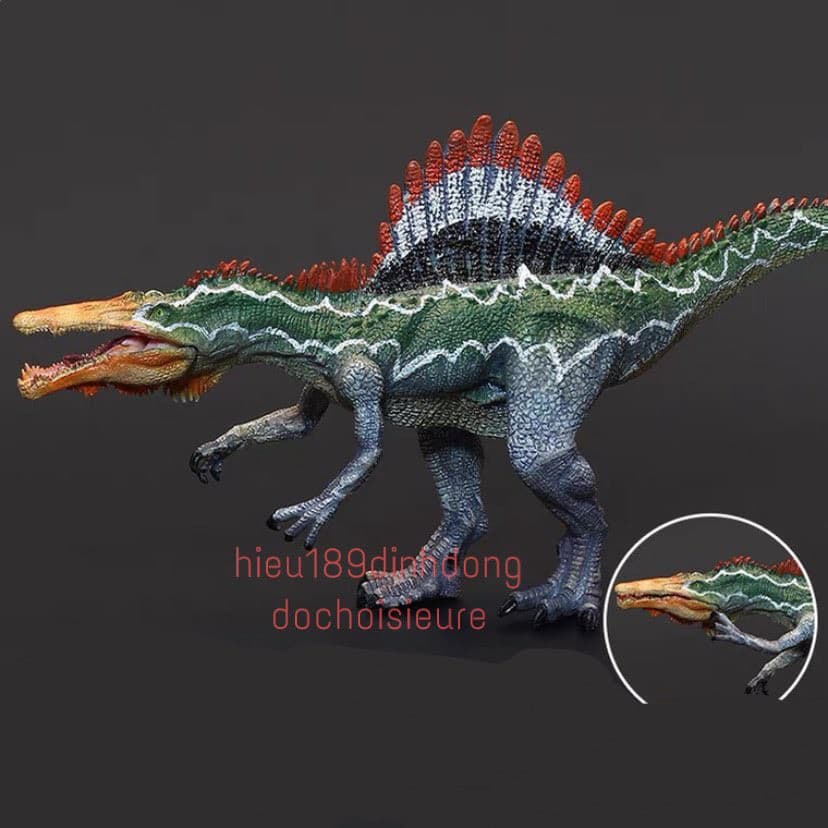 Mô hình khủng long Spinosaurus gập được hàm màu sắc Nhựa đặc chắc tay
