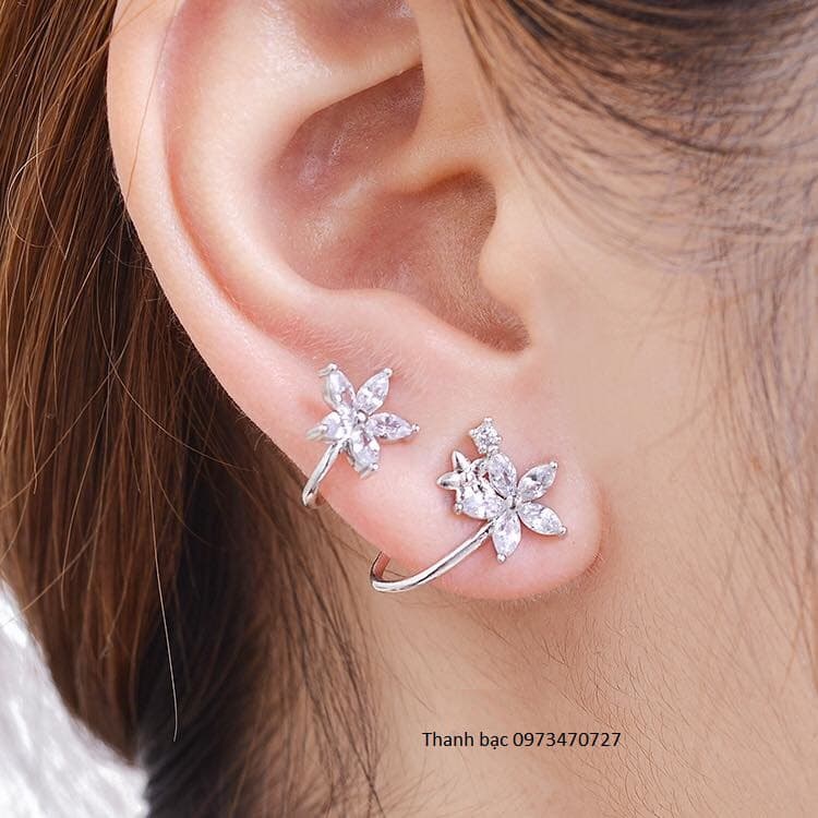 Hoa tai nữ bông mẫu mới mã 7895 bạc ta