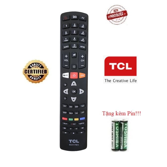 Điều khiển thay thế tương thích cho tivi TCl 4 TV TCL các dòng CRT LCD LED Smart TV Hàng tốt
