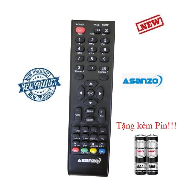 Điều khiển thay thế tương thích cho tivi Asanzo 4 các dòng Asanzo LED LCD Smart TV Hàng tốt