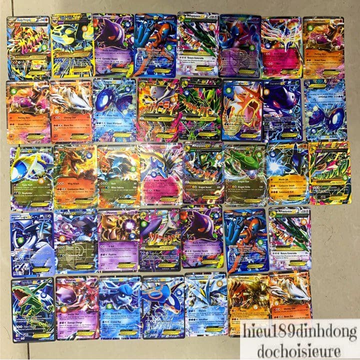 hộp 35 ảnh pokemon có công thủ (ảnh thật).