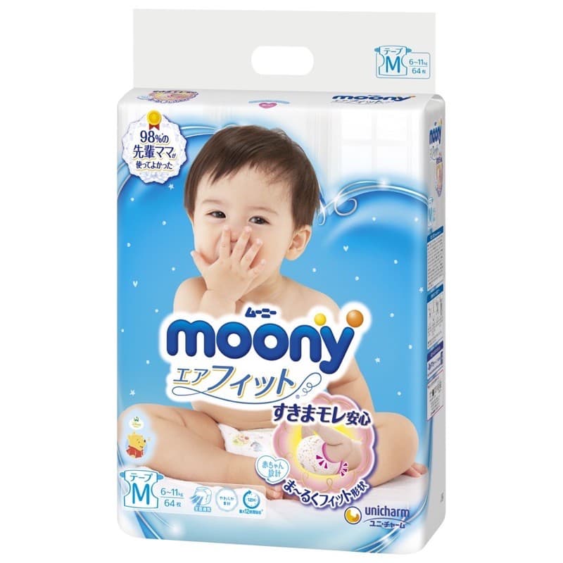 tã dán Moony nb90m s84m m64m l54m(hà nam)