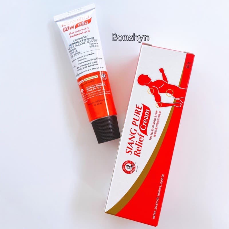 Kem xoa bóp SIANG PURE RELIEF GIẢM ĐAU NHỨC 30gam