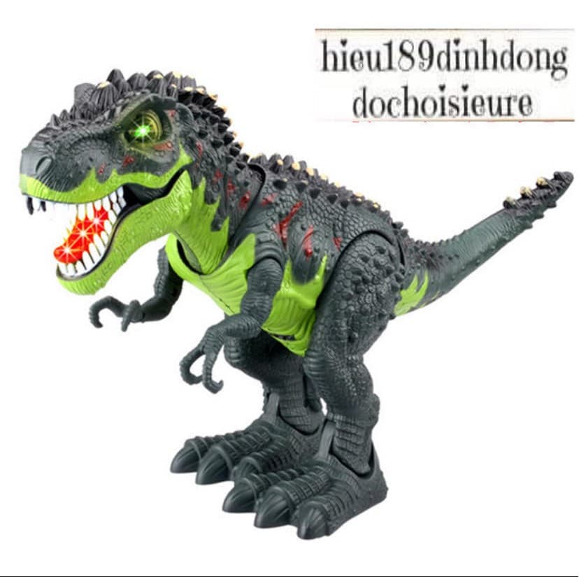 Khủng long bạo chúa T rex cỡ lớn chạy pin có nhạc có đèn tặng kèm pin
