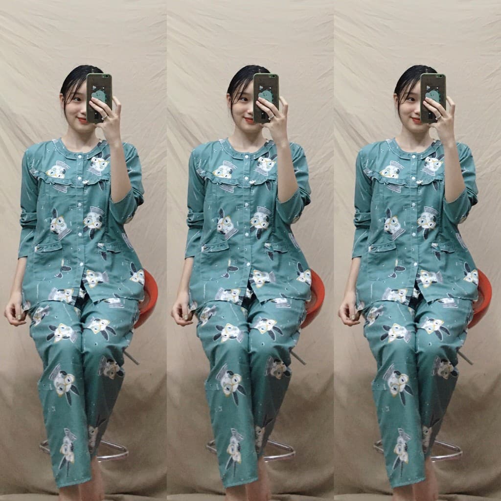 Bộ Sau Sinh có khoá kéo ti chất kate thái 50 68kg