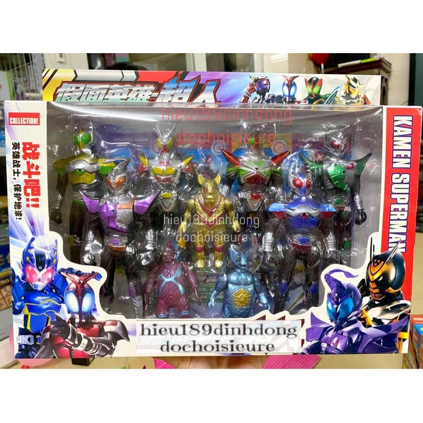 Hộp 9 nhân vật siêu nhân kamen rider