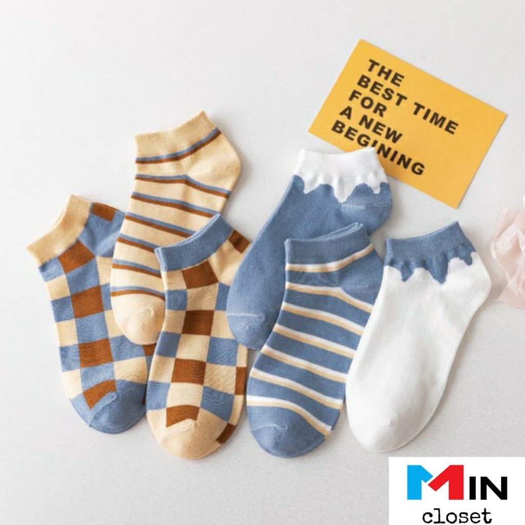 Tất cổ ngắn RETRO 50K Tất vớ nữ cổ ngắn phong cách valentine ngọt ngào dễ thương