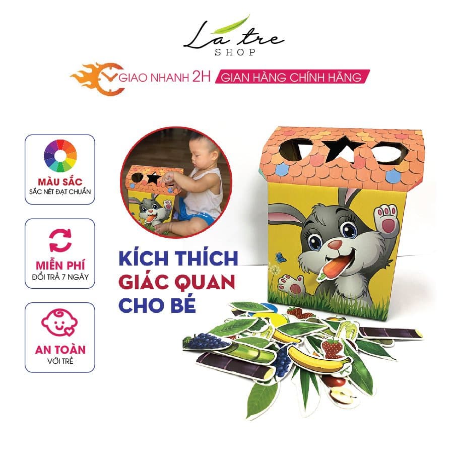 Bộ đồ chơi thả hình con vật và hình khối Bộ con gì ăn nấy phát triển trí tuệ cho bé HÀNG MADE IN VIETNAM 3021