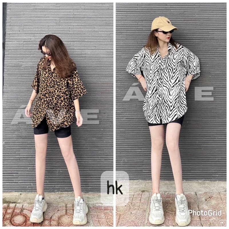 Set Bộ Sơ Mi Vằn Báo So