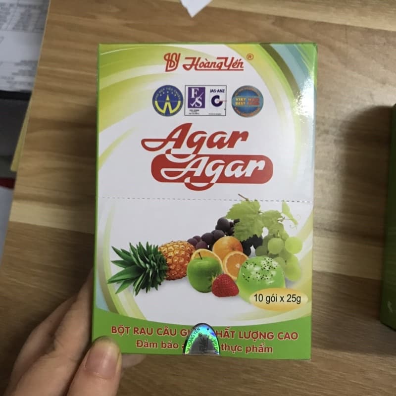 1 hộp rau câu giòn (agar) hoàng yến hải phòng