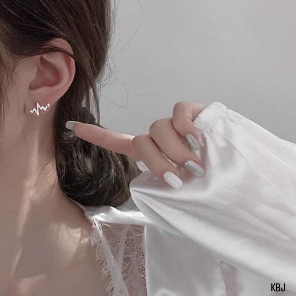 BÔNG TAI NHỊP TIM BẠC TA CHO NỮ HÓT