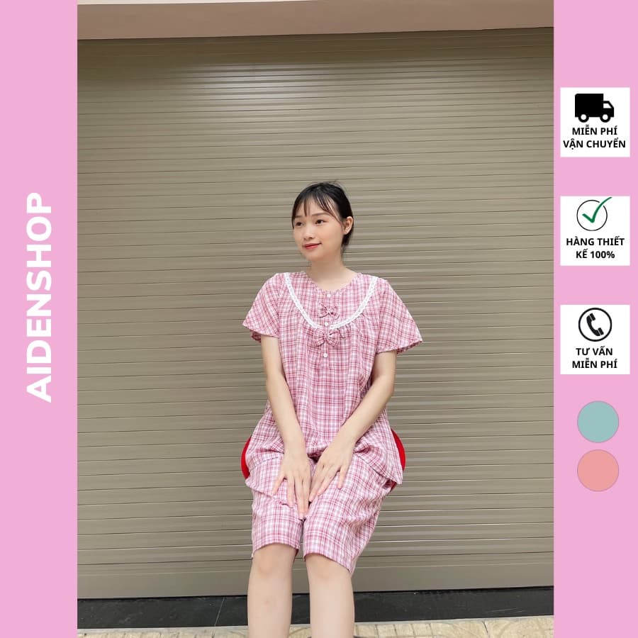 Bộ bầu mặc nhà Aidenshop đồ bộ bầu ngố mát mùa hè hàng loại 1