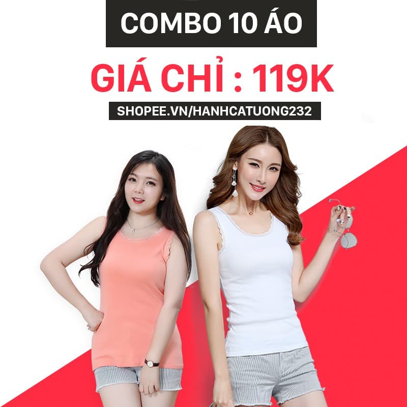 set 10 áo ba lỗ nữ áo ba lỗ nữ HANH7YHGS