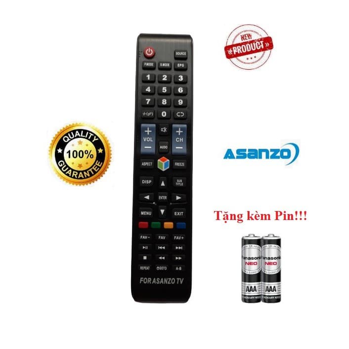 Điều khiển thay thế tương thích cho tivi Asanzo 7 Smart TIVI Hàng tốt Tặng kèm Pin!!!