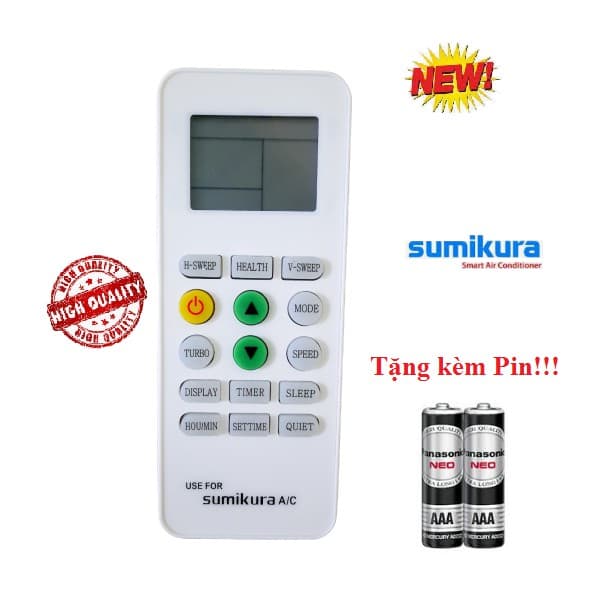 Điều khiển thay thế tương thích cho điều hòa Sumikura 1 LOẠI 1 & 2 chiều các dòng Sumikura APS APO Hàng tốt