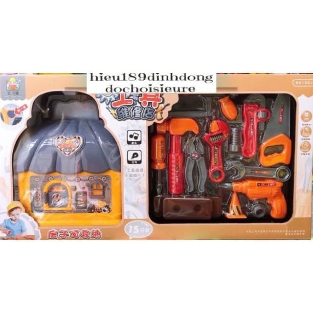 Hộp đồ chơi kỹ sư kèm vali đựng hình ngôi nhà xinh xắn (ảnh thật)