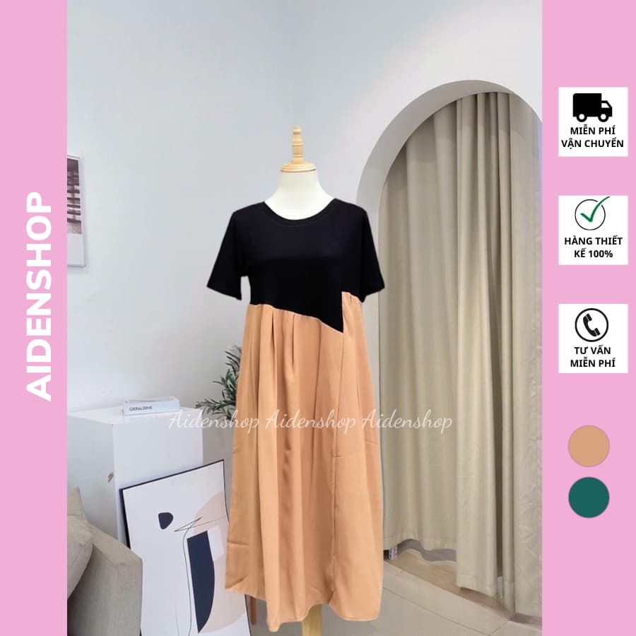 Váy bầu đẹp thời trang Aidenshop Đầm bầu thiết kế VB699 suông 45 75kg mùa hè 2022