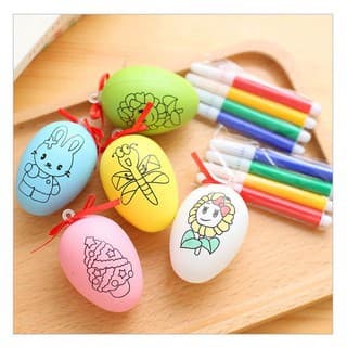 Bút Chì Màu Vẽ Trứng (Tặng 4 Bút Màu)