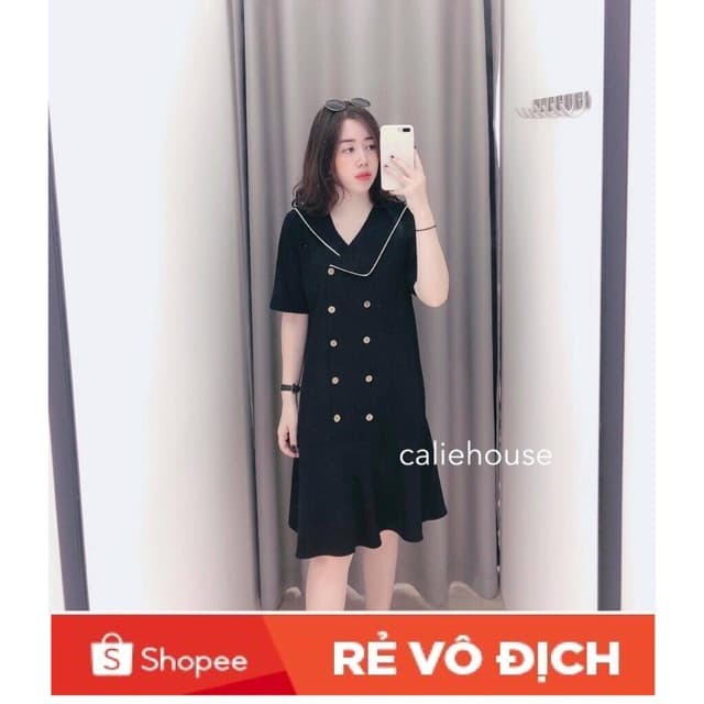 Váy bầu đẹp công sở suông 45 70kg Đầm bầu thiết kế màu đen đỏ xanh than