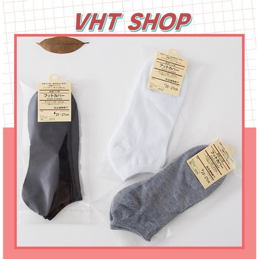 Tất nữ cổ ngắn vớ cổ ngắn nam nữ trơn basic vải cotton co giãn thời trang Hàn Quốc TC101 VHT SHOP