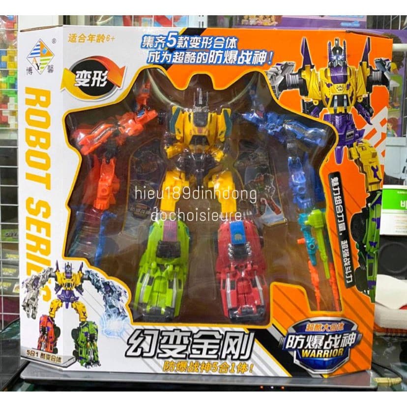 Lắp ráp ghép hình robot transformers 5in1