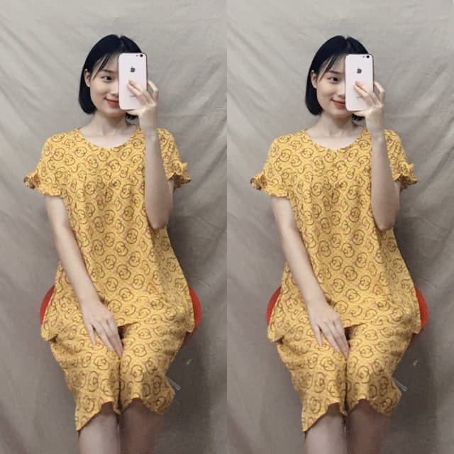 Bộ bầu mặc nhà chất lanh mát nhiều màu