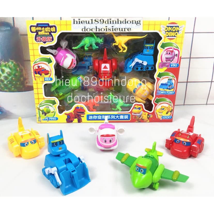 Hộp đồ chơi 4 chú biệt đội khủng long gogo dino (ảnh thật)