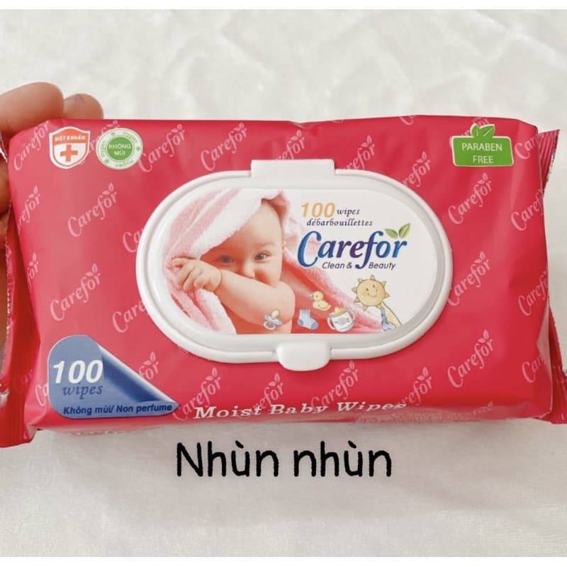 (Hà Nam)Giấy ướt Carefor 100 tờ made in ThaiLan không mùi