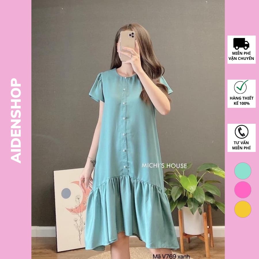 Váy bầu xinh thiết kế Aidenshop đầm bầu thời trang dáng suông