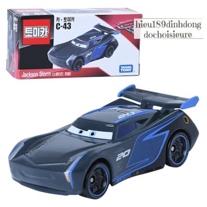 Xe mô hình Tomica xe sắt mc queen cars storms blue không vỏ