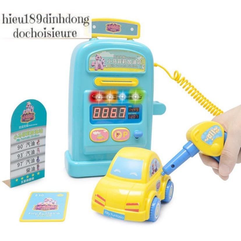 Đồ chơi trạm cây bơm xăng điện tử có đèn cho bé tặng kèm pin (video ảnh thật)