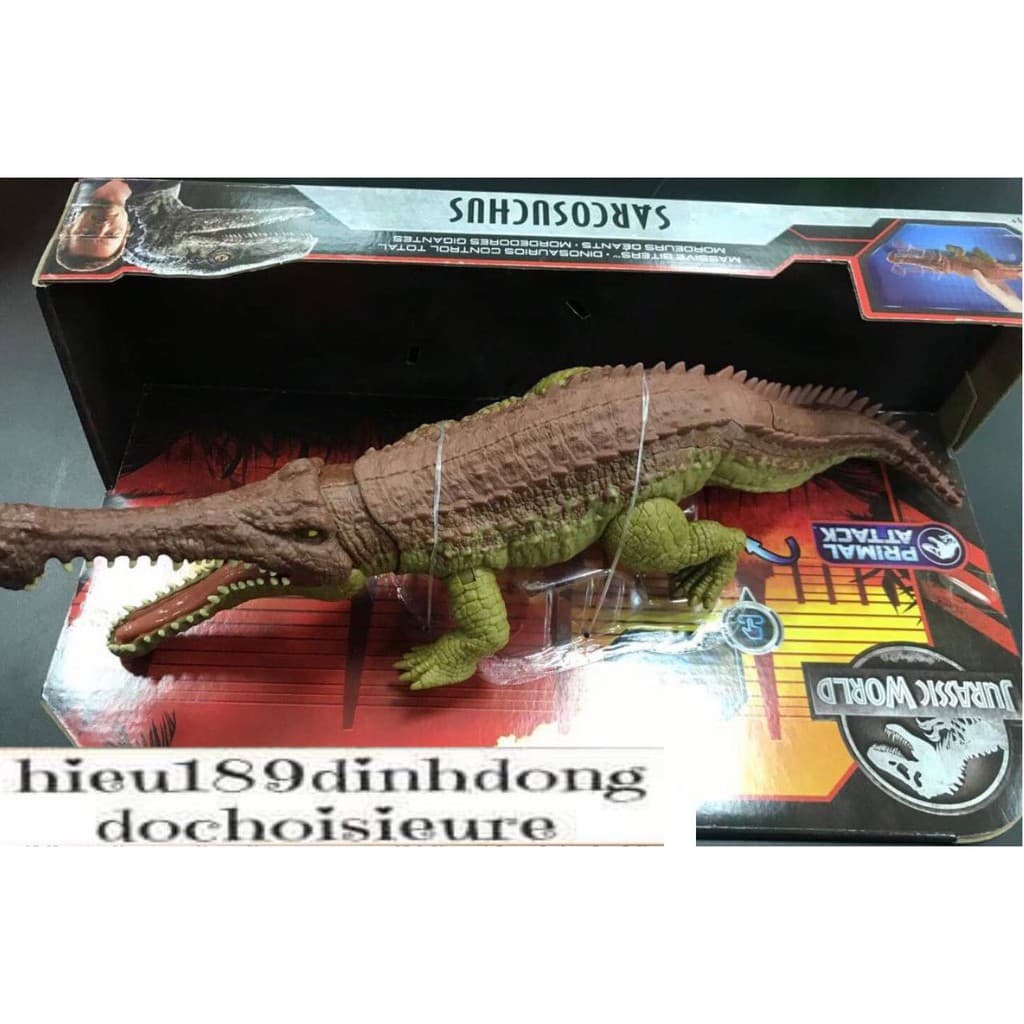 khủng long sarcosuchus cá sấu jurassic world full box xuất nhật canada Cứ động đầu và cắn bằng tay