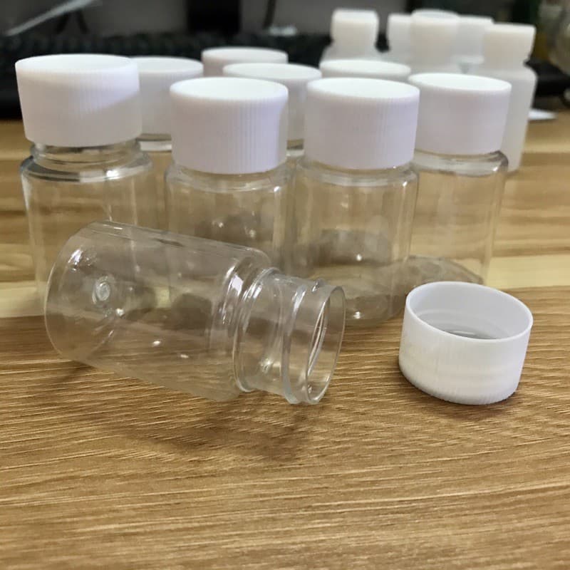 Sét 100 lọ nhựa 30ml loại trong miệng rộng